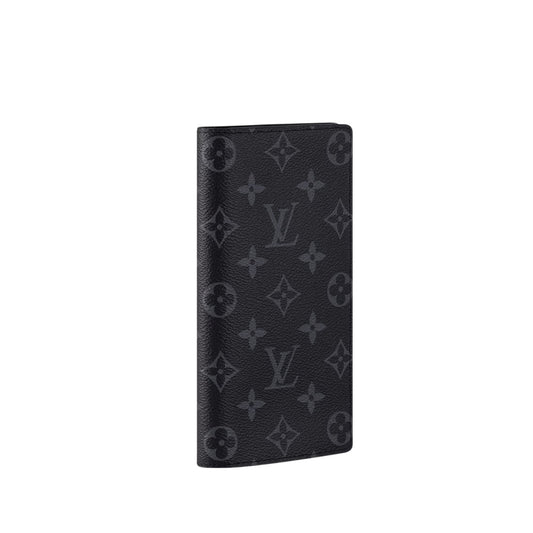 Louis Vuitton Brazza Wallet Monogram Eclipse Black Leather