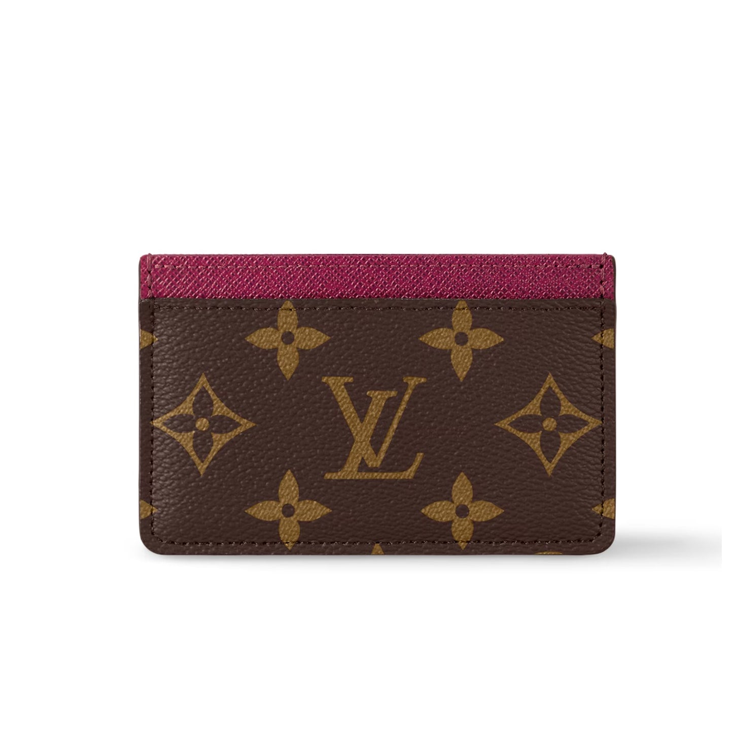 Louis Vuitton Monogram Card Holder Fuchsia Pink Leather Wallet