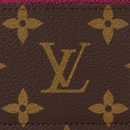 Louis Vuitton Monogram Card Holder Fuchsia Pink Leather Wallet