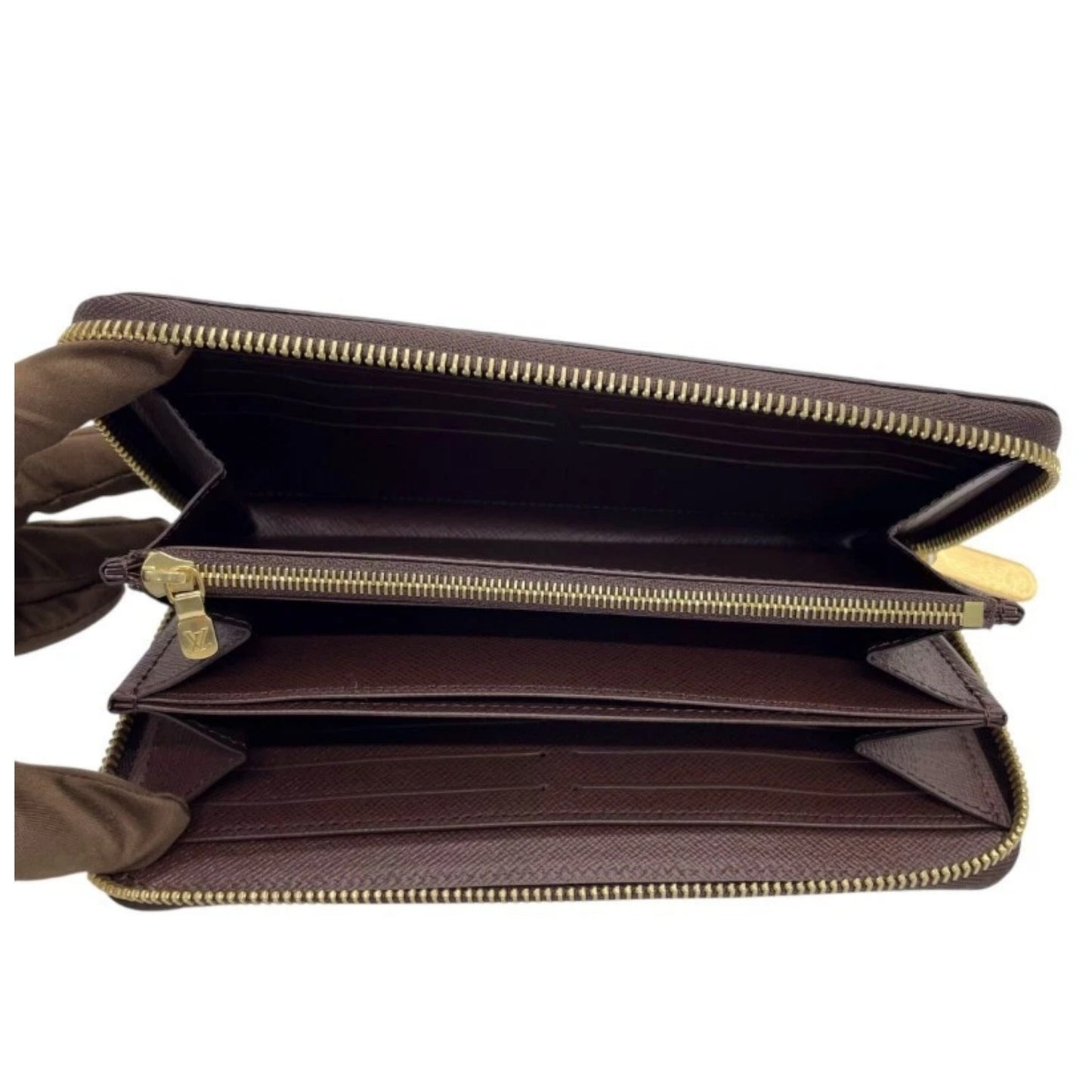 Louis Vuitton Damier Ebene Zippy Wallet Brown