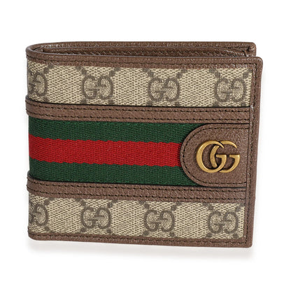 Gucci Ophidia GG Wallet Beige Ebony with Coin Pocket