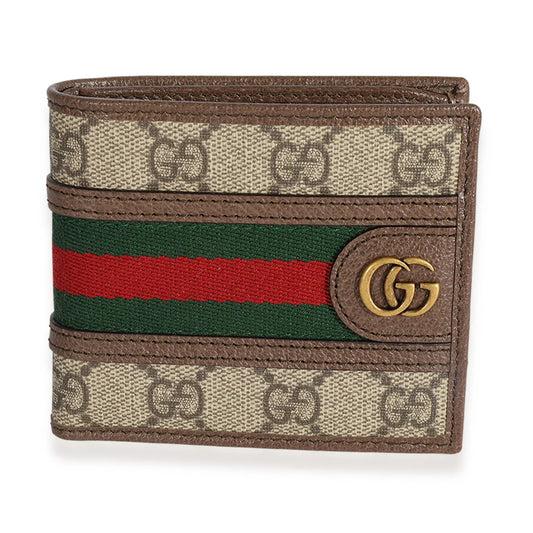Gucci Ophidia GG Wallet Beige Ebony with Coin Pocket