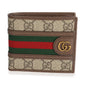 Gucci Ophidia GG Wallet Beige Ebony with Coin Pocket