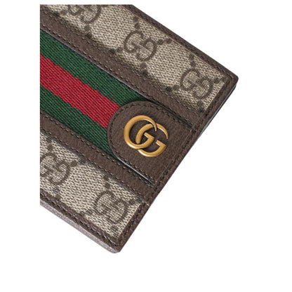 Gucci Ophidia GG Wallet Beige Ebony with Coin Pocket