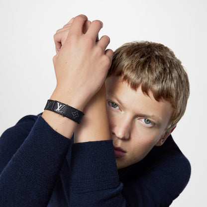 Louis Vuitton LV Slim Bracelet Monogram Eclipse Black