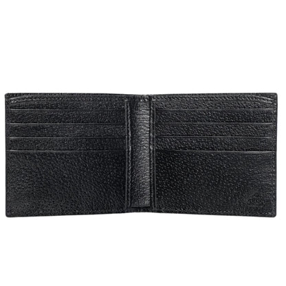 Gucci GG Marmont Bi-Fold Card Case Wallet Black Leather